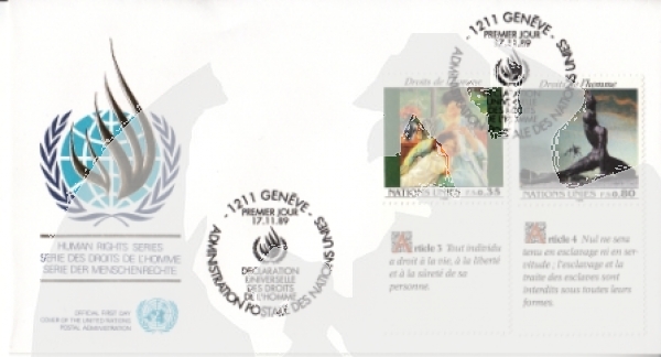 OSN Ženeva FDC 0180 / 0181 ● - 1989